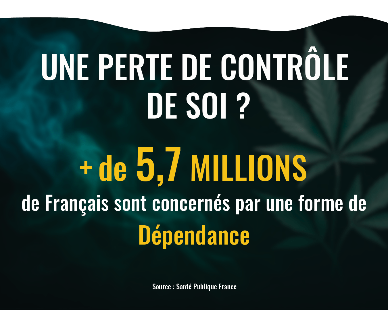 dépendance, perte de contrôle de soi, analyse et chiffre oxyg'n cbd