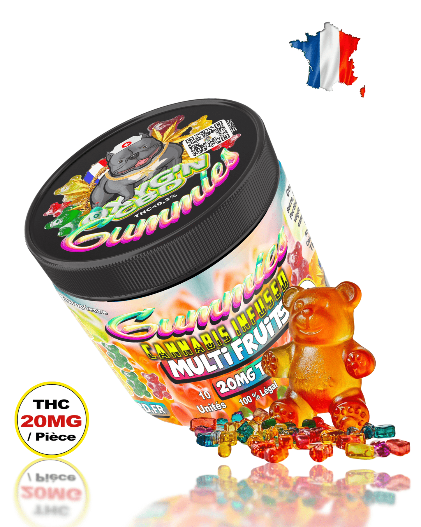 Gummies 🍬🧸🍭 20Mg Delta 9 THC et CBD - OXYG'N