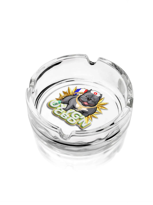 Cendrier en verre rond Oxyg'n CBD